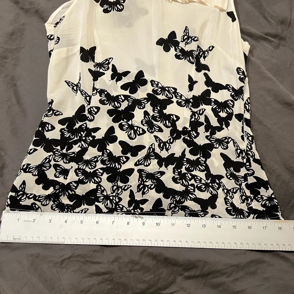 100% Silk Butterfly Top szS - Picture 14 of 15